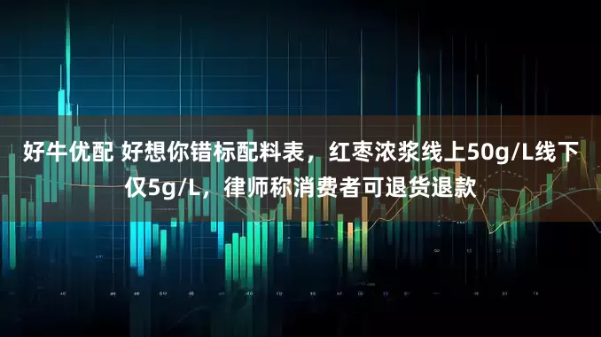 好牛优配 好想你错标配料表，红枣浓浆线上50g/L线下仅5g/L，律师称消费者可退货退款